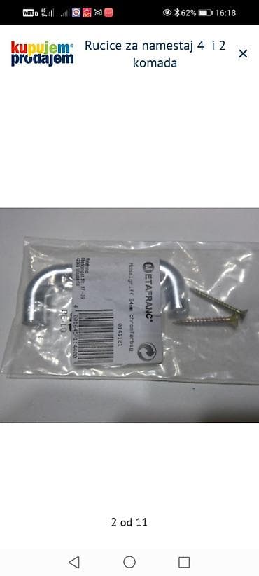 kompresor za vazduh: Metafranc ručice za nameštaj – model Möbelgriff 64 mm, hrom boje. - — 2