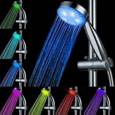 podni slivnik za kupatilo: 1500din - 3 boje 1650din - 7 boja LED Tuš koji svetli Tuš koji će — 1