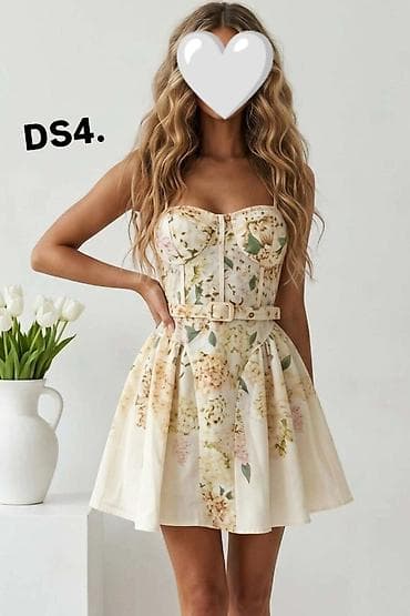 tom tailor haljine online: Floral mini haljina sa korpama i kaišem - Kratak A-kroj sa širokom — 2