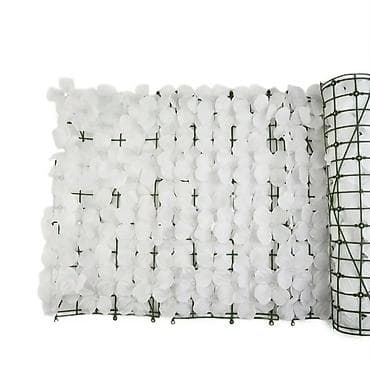 Sobne biljke: Dekorativna veštačka živa ograda – rolna sa cvetovima hortenzije 3x1m — 8