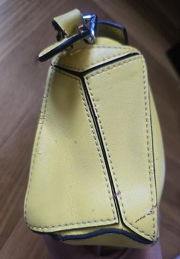 catwalk torbe: LOEWE mini puzzle satchel žuta torba. Nosi se u ruci, vintage model — 4