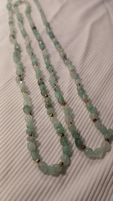 Dugačke ogrlice od poludragog kamena - Materijal perli: sitno