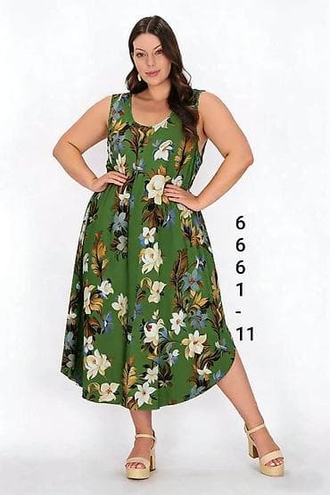 oversize haljine: Letnja haljina bez rukava, model 6661-11, u više dezena. - Kroj — 3