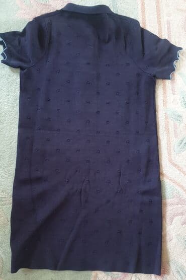 хаљине за пуније даме: SANDRO Paris polo knit haljina. Teget boje, polo model sa kragnicom i — 6