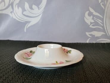 porcelanske solje za caj: Porcelansko novo,vintaz postolje za jaje cuvarkucu. Postolje,sve na — 6