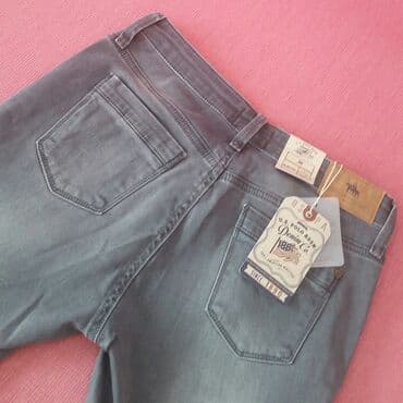 violeta farmerice: USPA Polo A.S.S.N. farmerice, NOVO Svetlo sive farmerice Original — 4