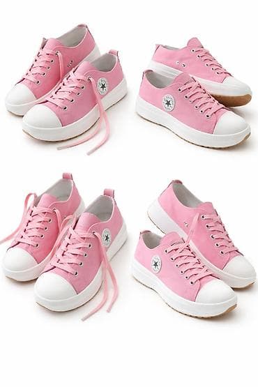 vn patike: Ženske platnene patike – roze - Materijal gornjišta: izdržljivo — 5