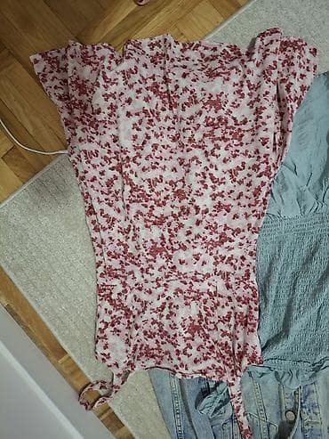 bershka kompleti: Denim komplet: haljina + jakna - Haljina od svetloplavog teksasa — 8