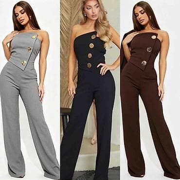 Overalls: 🔥Elegantni ženski kombinezon bez naramenica –,Made in Italy.
✅2400 din — 1