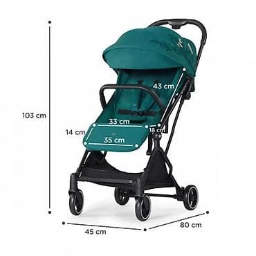 brushalter za dojenje: KINDERKRAFT INDY 2 Nature Vibes Green – lagana gradska kolica sa CLICK — 1