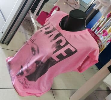 srebrni lancic sa krsticem: S (EU 36), color - Pink — 2