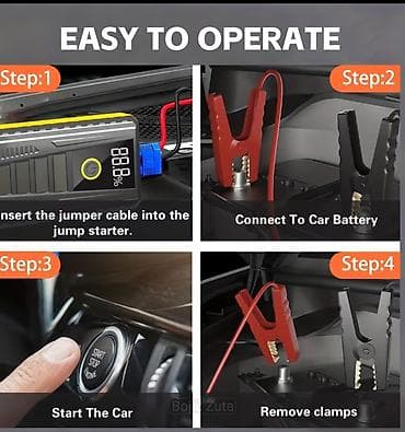 smart multimedija: Auto starter / jump starter za akumulator 12V sa LED lampom Kompaktan — 6