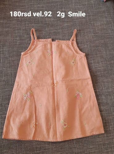 Dečija letnja haljinica na bretele – Smile - Boja: breskva - Brend na lalafo.rs Dečija letnja haljinica na bretele – Smile - Boja: breskva - Brend