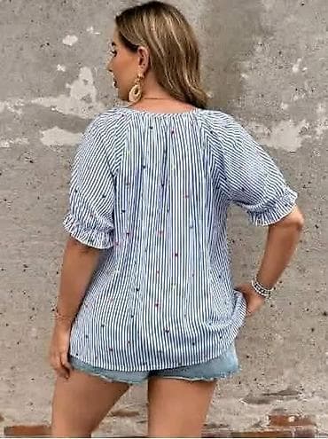 pull and bear kengur: Kosulja/tunika siroka sa prugama i sitnim šarenim motivima. - Kroj — 2