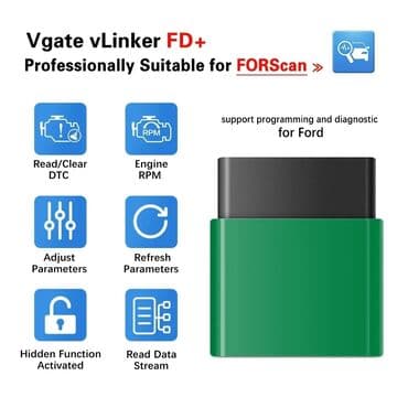 merac pritiska u gumama: Vgate vLinker FD+ ELM327 V2.2 Forscan za Ford i Mazdu, Bluetooth 4.0 — 12
