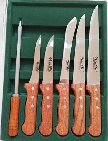 · Odlican set od 5 noževa+ Oštrač nozeva. Dimenzije noževa; Držač 12,5 na lalafo.rs · Odlican set od 5 noževa+ Oštrač nozeva. Dimenzije noževa; Držač 12,5