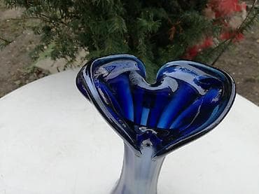 Vaze i saksije: Stara Unikatna Kobaltna Plava Vaza Murano broj 1. Visina 34cm. Masivna — 7