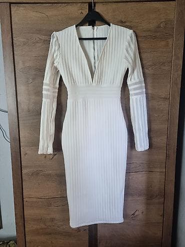 duga bela haljina: Herve Leger haljina S velicina — 1