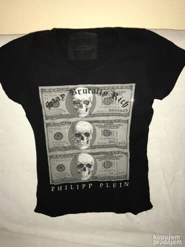 Majice: Original PHILIP PLEIN majica S 95% cotton 5% elastin Ramena 40cm — 1