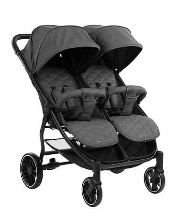 kolica za blizance: Kikka Boo Happy 2 – kolica za blizance, dark grey Kolica sa dva — 1