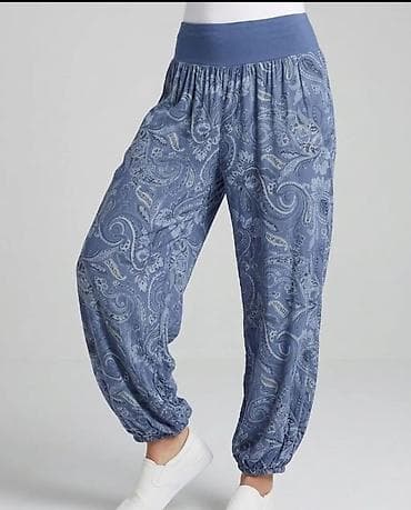 Haljine: Ženske ležerne pantalone sa printom (paisley motiv) - Kroj: šire — 1