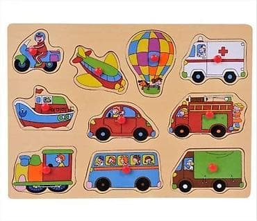 skafander za bebe devojcice: Drvene umetaljke – edukativne slagalice sa ručkicama - Set tematskih — 4