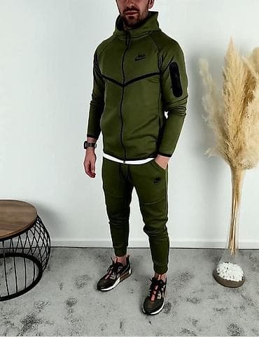 termo trenerke: Trenerka Nike, bоја - Maslinasto zelena — 1