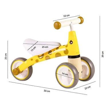 bicikle sa pomocnim tockovima: ECOTOYS Bicikl guralica „Žirafa” – LB1603 YELLOW-250 - Dizajn: žuta — 2