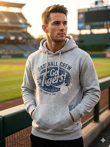 Muški duks s kapuljačom „Baseball Crew – Go Tigers!” - Boja