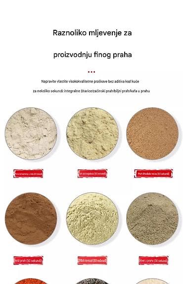 bauer home appliances: Industrijski mlin za prah – 1000 g kapacitet - Visokoefikasna mašina — 5