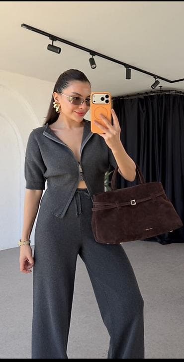 sinsay pantalone: Kompleti 3100 dinara Vel uni Duzina 120 cm pantalone Crna braon siva — 4