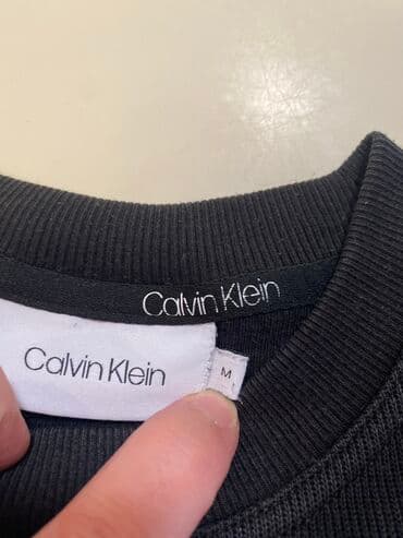 crop top h m: Sweatshirt, M (EU 50), Calvin Klein, color - Black — 3