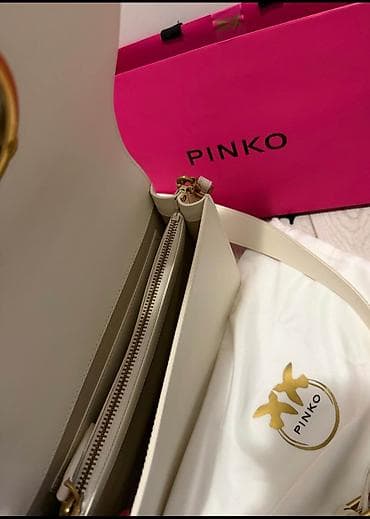 umbrella prestige cena: Pinko torba – model Love Birds - Boja: krem/bijela - Materijal — 2