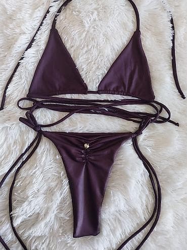 bata usce: Ženski bikini set – trouglasti grudnjak i vezanje na vezice - Model — 4