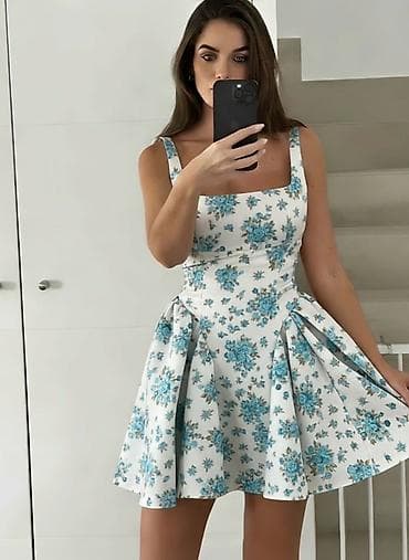 balextra haljine: 🍒Mini haljine sa širokom suknjom i cvetnim/voćnim printom
✅2800 din — 9