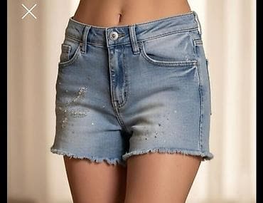 venecijanska maska: Ženske teksas šorts pantalone - Model: klasični petodžepni kroj sa — 1