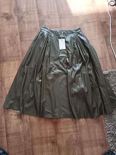 cizme stikla: Marcel by Marcel Ostertag – plisirana midi suknja od eko-kože - — 2