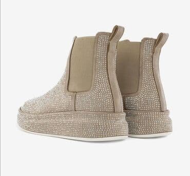 bež čizme od brušene kože: Ankle boots, 38 — 3