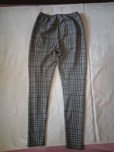 zara rebraste helanke: S (EU 36), Plaid — 2