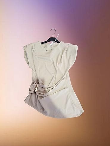 pull and bear srbija obuca: Elegantna bež tunika/bluza bez rukava I u drugim bojama - Boja: svetlo — 1
