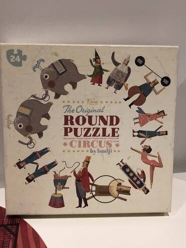 dva i po muškarca sa prevodom: Original ROUND PUZZLE Igra koja decu uci strpljenju, edukativna — 6