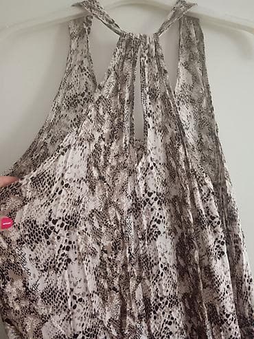 bele tn patike: Duga letnja haljina sa animal printom (zmijski/leopard) u nijansama — 2