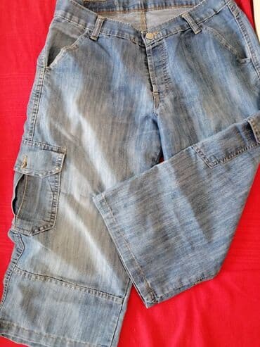 halteri h m: Kratke pantalone texas vel M. Obim struka 76 cm, obim bokova 116 cm — 7