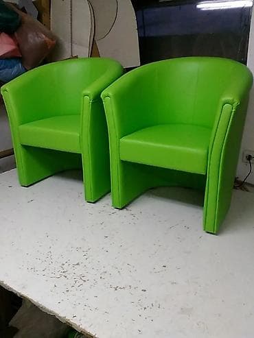 decija stolica: Tapacirane fotelje „tub“/klub stolice - Dizajn: zaobljeni naslon i — 2