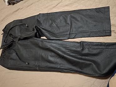 pantalone versace: Crne pantalone od eko kože – Innocent, veličina L i lotoo original — 2