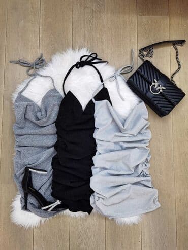 haljine od lamea: Elastični polister-pamuk sa lameom

2000 r.d — 1