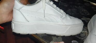 futrola za kljuceve od auta: Puma ženske patike – bele kožne sneakers - Model sa podignutim — 9