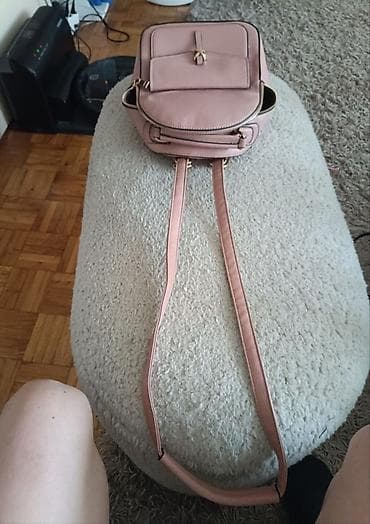 planeta nike ranac: Ženski mini ranac – puder roze - Materijal: koža sa finom teksturom — 6