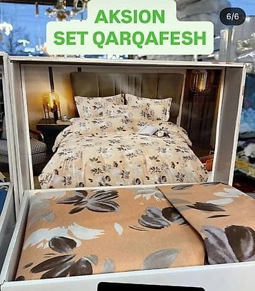 mali lavabo sa ormaricem: Set posteljine – 200x220 cm - Komplet posteljine sa modernim cvetnim — 4