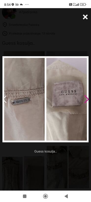 Donji delovi trenerke: RASPRODAJA!!!Guess ženska košulja, bež/svetlosmeđa. - Model sa dugim — 3